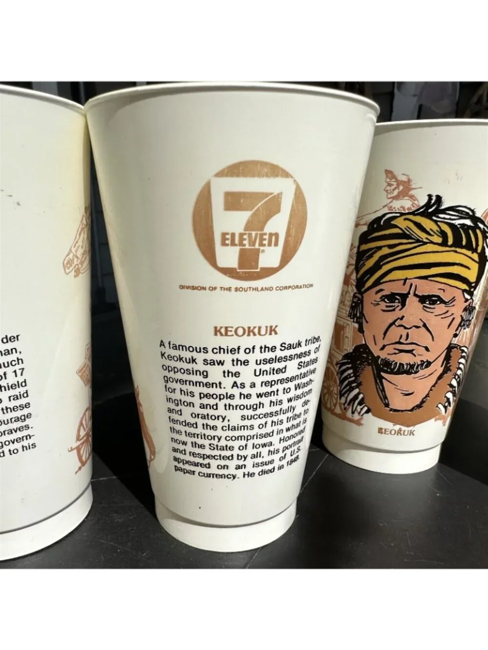 VINTAGE 1970S SLURPEE CUPS WILD WEST CHIEFS CALAMITY JANE LOT OF 6